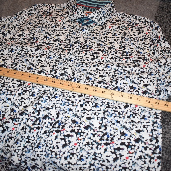 Jermyn & Bond XXL Short Sleeve Colorful Button Down NWOT - Picture 3 of 9